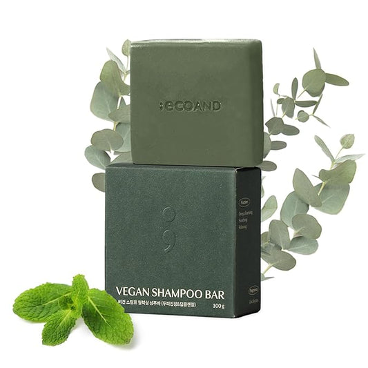 Korean Shampoo Bar, Vegan & Organic, 3.5 oz, Rice Water & Spirulina for Hair Growth, Scalp Nourishing Deep Clean, Sulfate & Paraben Free, Zero Waste K-Beauty for Dry Damaged Colored Hair