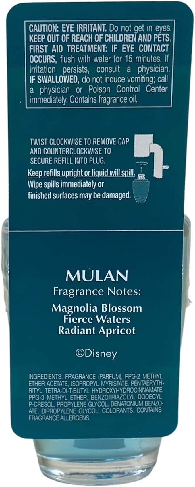 Bath & Body Works Limited Edition Princess Collection Mulan 4 Wallflowers Home Fragrance Refill Bulbs with a Peach Gardenia Sample Soap