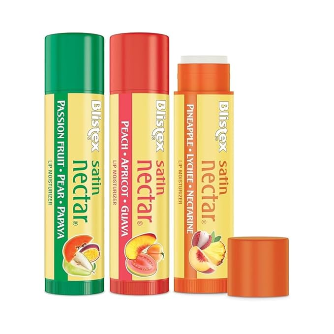 Blistex Satin Nectar Lip Moisturizer Variety Value Pack 0.15 Ounce Each (3 Pack)