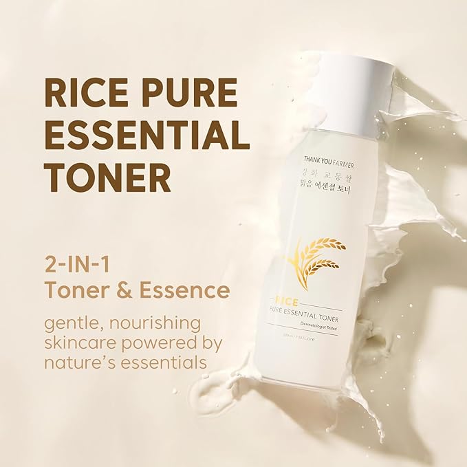 Rice Pure Essential Toner + Rice Pure Barrier Capsule Cream