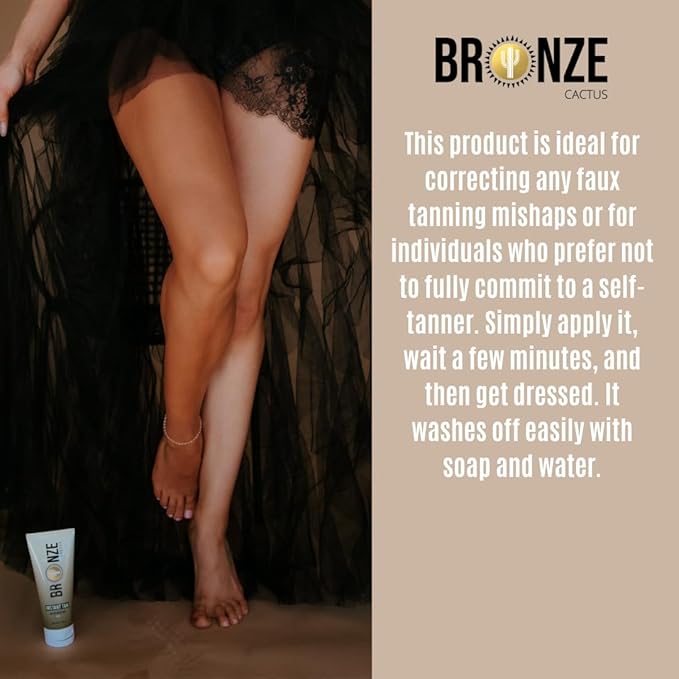 Instant Tan Water-Resistant – Smooths Skin & Conceals Imperfections | Instant Bronze Glow That Resists Water | Natural Looking Tan | Transfer Proof Finish | Face & Body Application