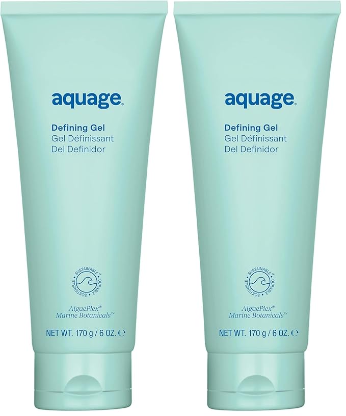 Aquage Defining Gel,For Curly,Wavy or Permed Hair,Repairs Hair Strands For Well-Defined Curls Without The Frizz,6 fl. oz,(Pack of 2)