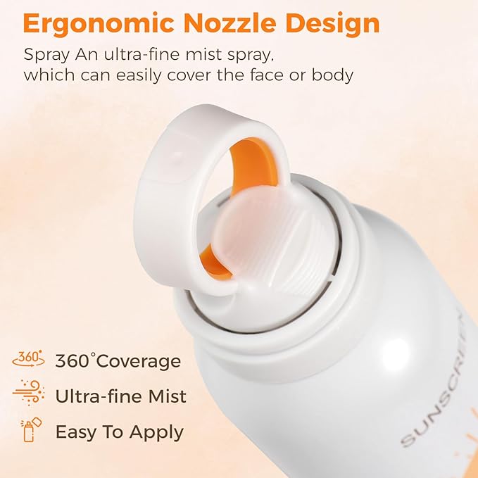 SPF 50 Sunscreen Spray For Face/Body【Lightweight】【Water Proof】【Travel Size】Reef Safe Sunscreen Spary, 5.07oz/150ml，1PC