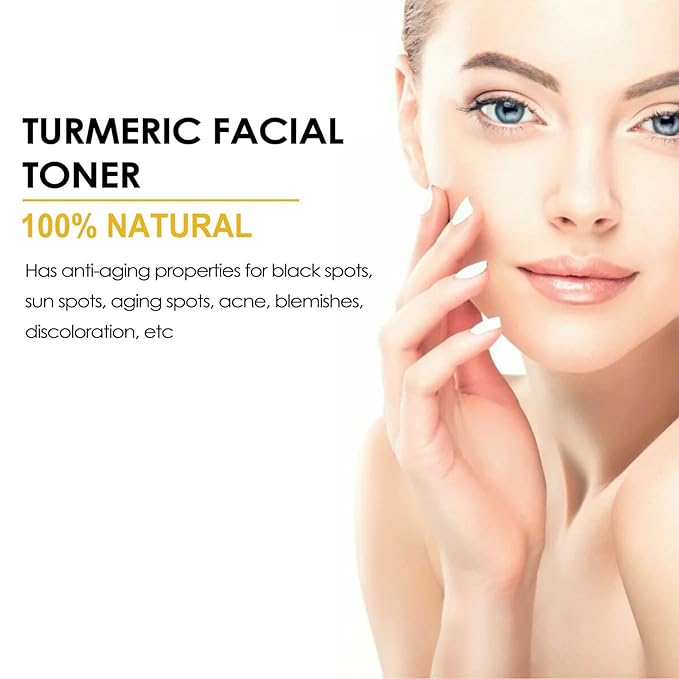 Turmeric Toner for Dark Skin, Turmeric Dark Corrector Toner for Face, Hydrating Moisturizing Facial Toner for Women, Delay skin Aging, Improve Skin Tone (3pc)