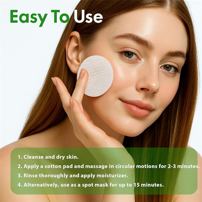 Toning Brightening Face Pads with Clip, Hydrating Facial Pad for Even-Looking Skin Tone & Daily Radiance Care 120 Pieces