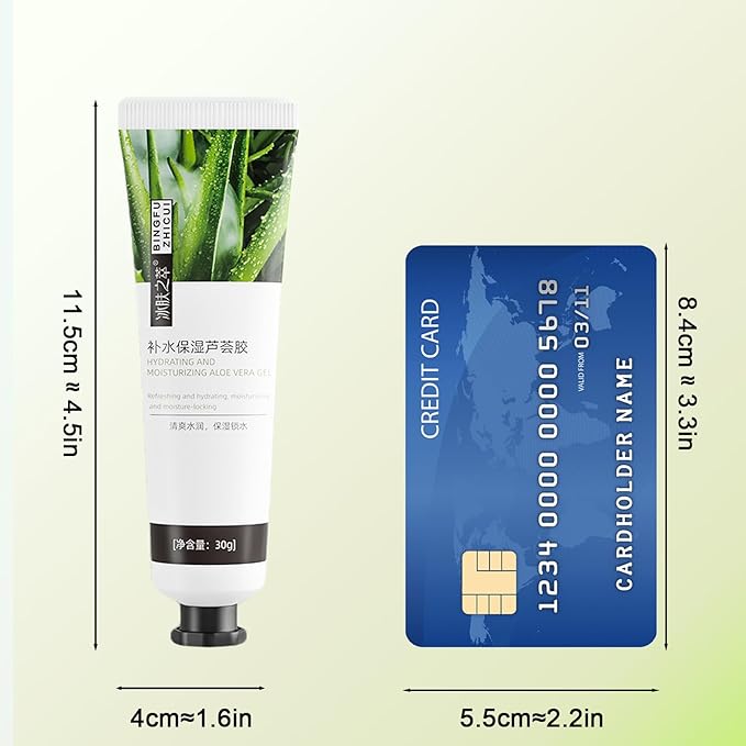 Travel Size Aloe Vera Gel for Face, Hair & Skin - 99% Pure Aloe Vera Gel for Sunburn Relief, After Sun Skin Care Relief, Bulk Soothing Hydrating Aloe Gel for All Skin Types, 30g x 30 Pack
