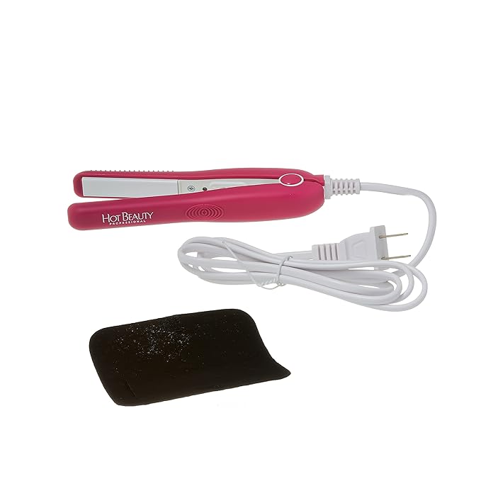 Ceramic Flat Irons 2-in-1 Value Pack 1" and Mini 1/2" with Free Travel Pouch, 2pcs Combs, Detangling Brush, 36pcs Elastic Band Set