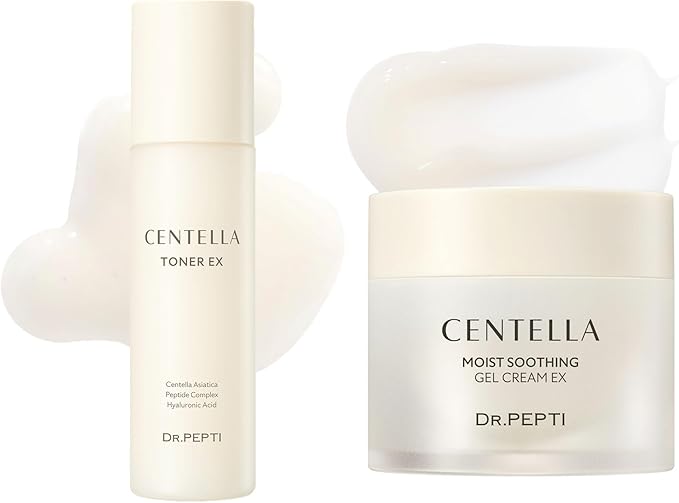 DR.PEPTI Centella Toner EX + dr.pepti Centella Moist Soothing Gel Cream EX Bundle