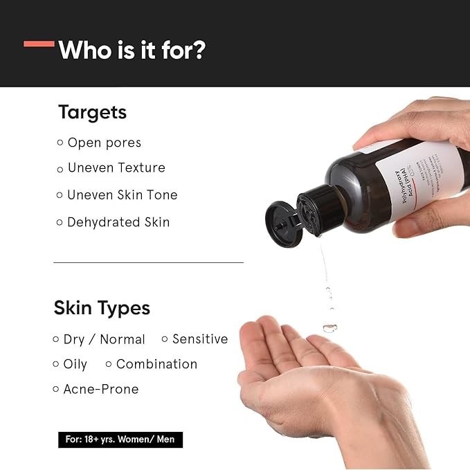 Face Toner- Anti Acne for Oily Skin | Pore Tightening & Mild Exfoliation for All Skin | Alcohol Free Hydrating Face Toner for Glowing Skin (Pack of 1)