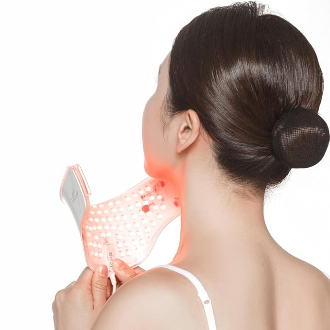 LED Red Light Therapy Neck Mask Glowing Skin Anti-Wrinkle Anti-Aging Smoother Firmer Neck Skin Care at Home. Made in S.Korea