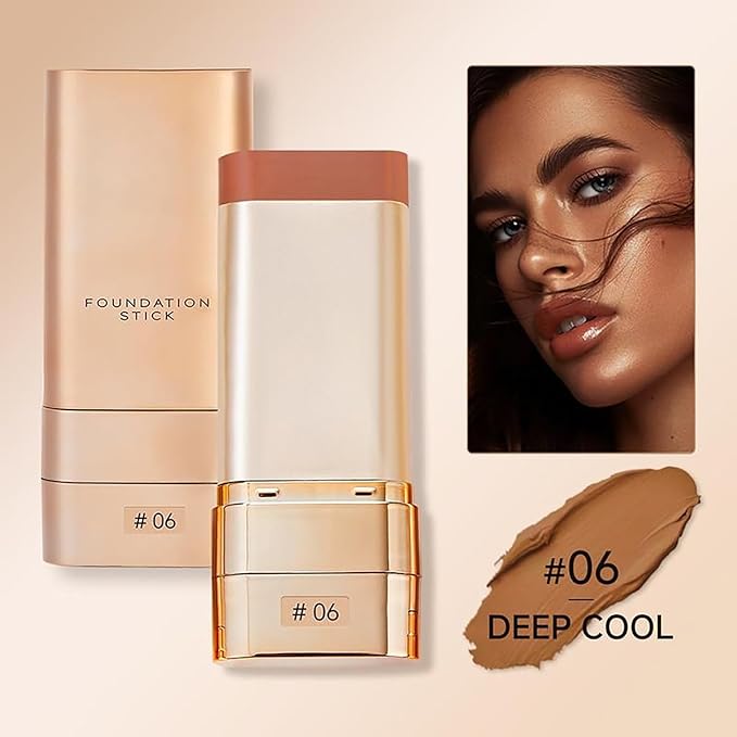 Luminous Dual-ended Concealer Foundation Stick, Korean Foundation Stick, 2-In-1 Contouring Foundation Full Coverage Cream Built-In, Flawless & Long-Lasting Dual-Ended Foundation Stick (#06)