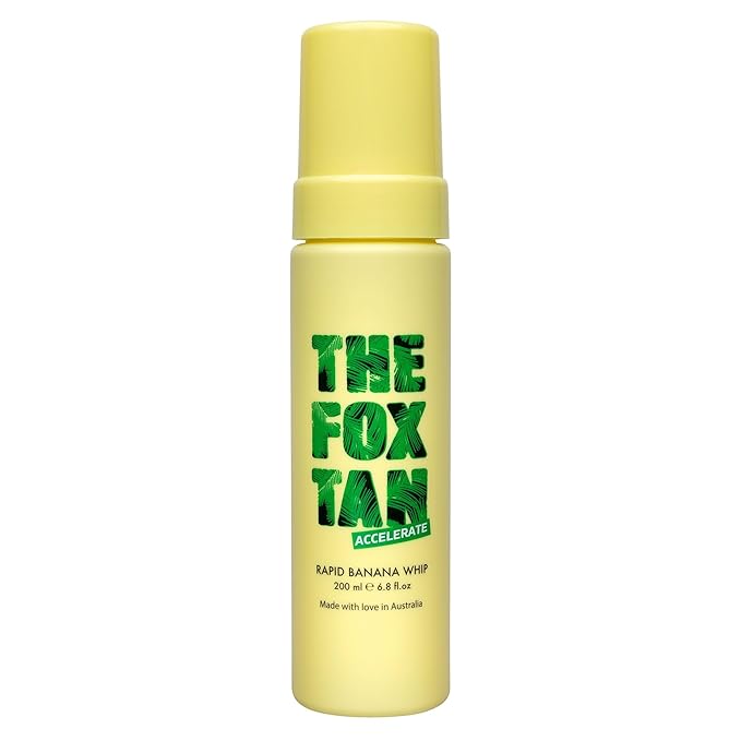 The Fox Tan Rapid Banana Whip, Natural Tanning Accelerator Lotion For Darker, Deeper & Faster Tans, Delivers Hydrated & Vibrant Skin, 200mL