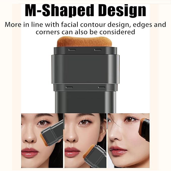 2 In 1- Luxury Anti-Wrinkle Foundation Stick, Korea Flawless Eraser Foundation Stick With Brush, Contour Stick Foundation Face Stick, Makeup Eraser Korean Foundation Stick (Natural * 2)