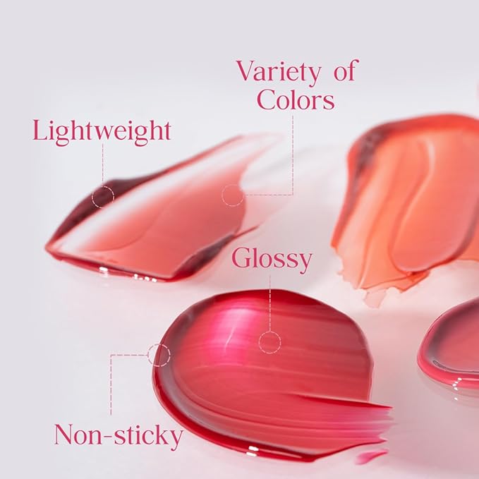 CLIO Crystal Glam Tint, Glossy Lip Tint with Glass-Like Shine, Lightweight Buildable Lip Stain, Long-Lasting Color, Non-Sticky, Rose Extract, Korean Lip Tint (025 DARK CHERRY)