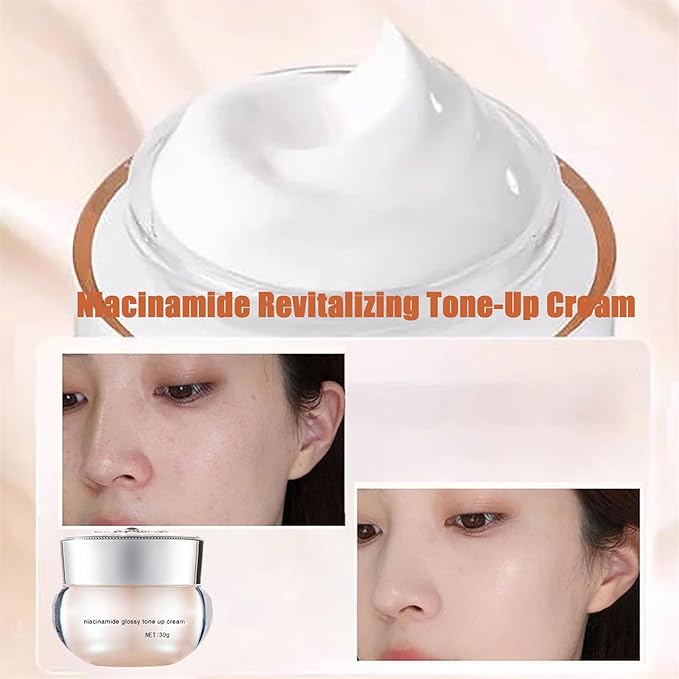 Niacinamide Revitalizing Tone-Up Cream, 30g Tone Up Cream, Niacinamide Makeup Cream, Makeup Concealer Foundation Oil Control & Long-Lasting (1Pcs, 30g)