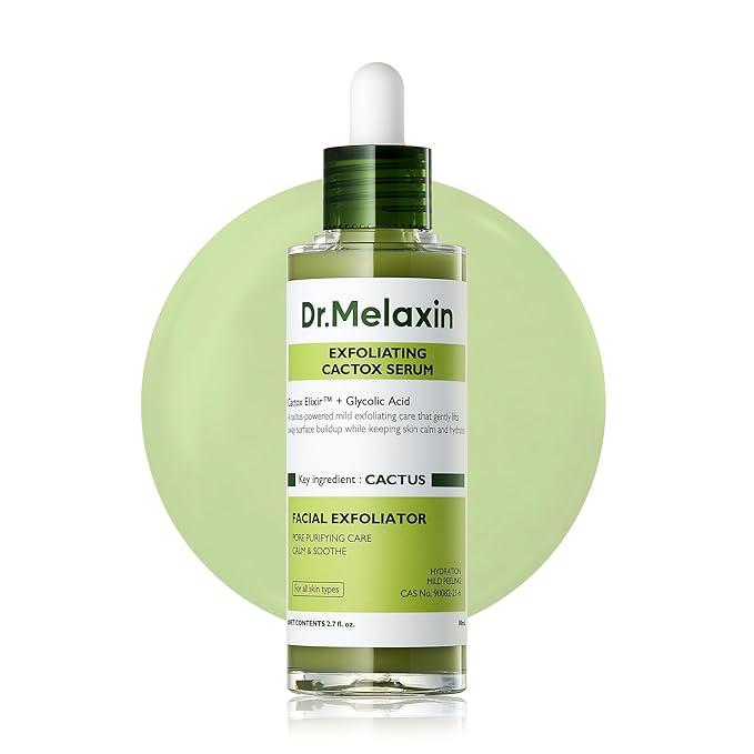 Dr.Melaxin Cactox Exfoliating Peel Shot Serum – Gentle AHA/PHA Facial Exfoliator with Cactus Extract & Peptides, Pore Minimizing, Blackhead Removal, Moisturizing Hydrating Glow for All Skin Types