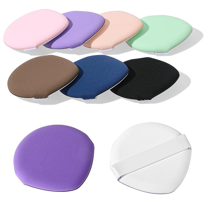 7Pcs Korean Makeup Sponge Puff Air Cushion Makeup Puffs for Foundation Concealer Teardrop Mix Setting Powder Puff Make Up Cushion Puffs Foundation Sponge for Liquid, Cream, and Powder