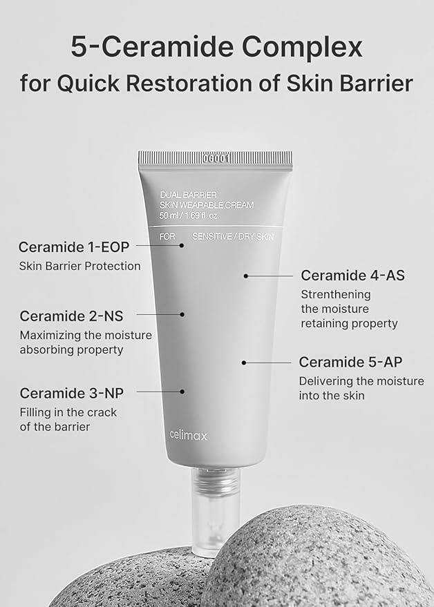 celimax Dual Barrier Trial Kit Travel Size, Gift Set | with Creamy Toner & Skin Wearable Cream, Travel Size, Mini-sized Gift Set, Ceramides, Peptide