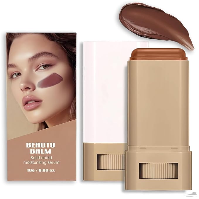Foundation Stick Skin Tint for Black Women 6 Color Skin Tint Balm Face Solid Tinted Moisturizing Contour Stick Foundation 01