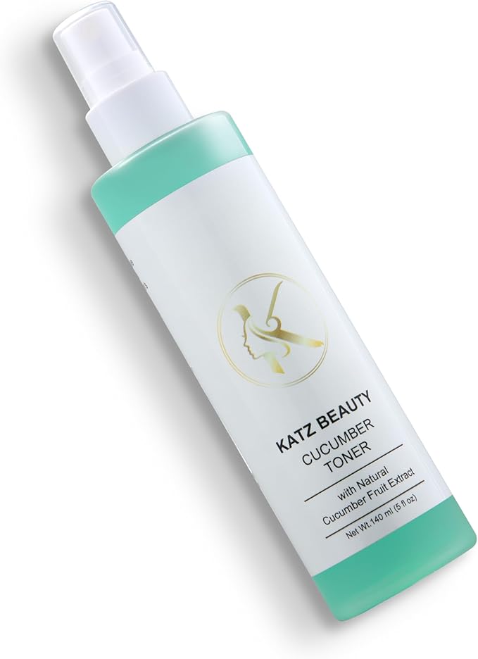 Katz Beauty Cucumber Toner with Natural Cucumber Fruit Extract, 140 ml (5 oz) - Hydrating, Soothing Facial Mist for All Skin Types