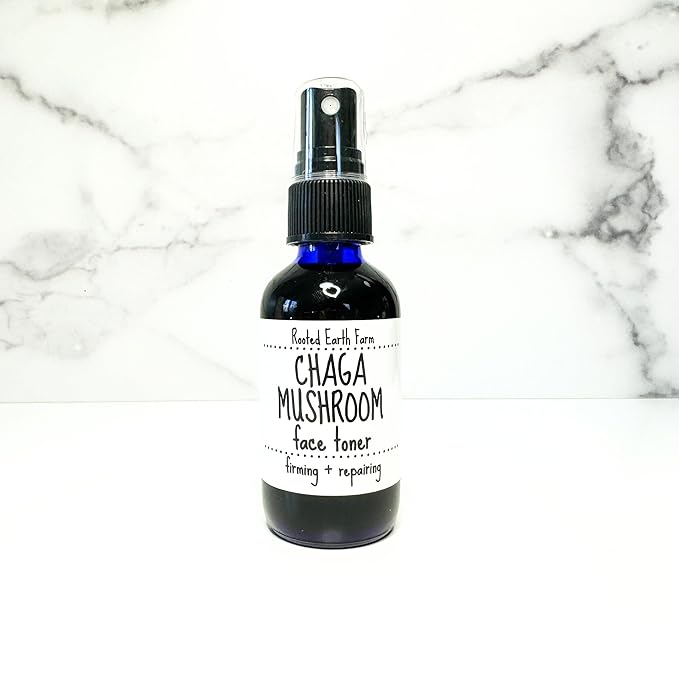 Chaga Unscented Face Toner - 2 fl oz - Herbal Mushroom Spray - Infused Natural Facial Mist for Dry Skin
