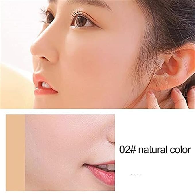 KISHAL Butterfly Cushion CC Cream & BB Cream, Moisturizing Concealer Makeup Base & Foundation, Butterfly Air Cushion Powder Puff, Effectively Covers Skin Blemishes (Natural)