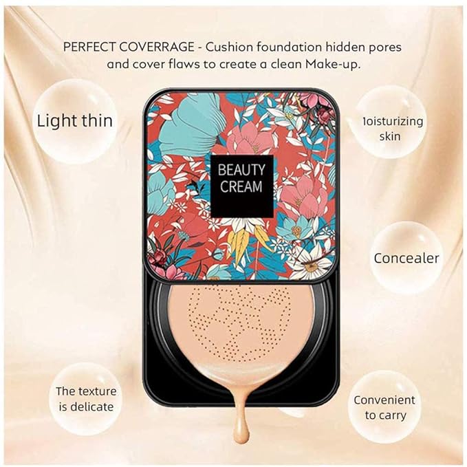 JTLB Mushroom Head Air Cushion BB Cream Concealer Moisturizing BB Cream Makeup Base Primer (01)