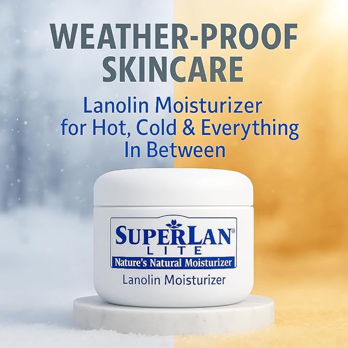 Moisturizer Lanolin Cream 1 oz with Jojoba Oil for Hot, Dry & Cold Weather - Lightweight Creamy Formula with Medical-Grade Lanolin & Jojoba Oil - Moisturizer for Hands, Feet, Body, and More