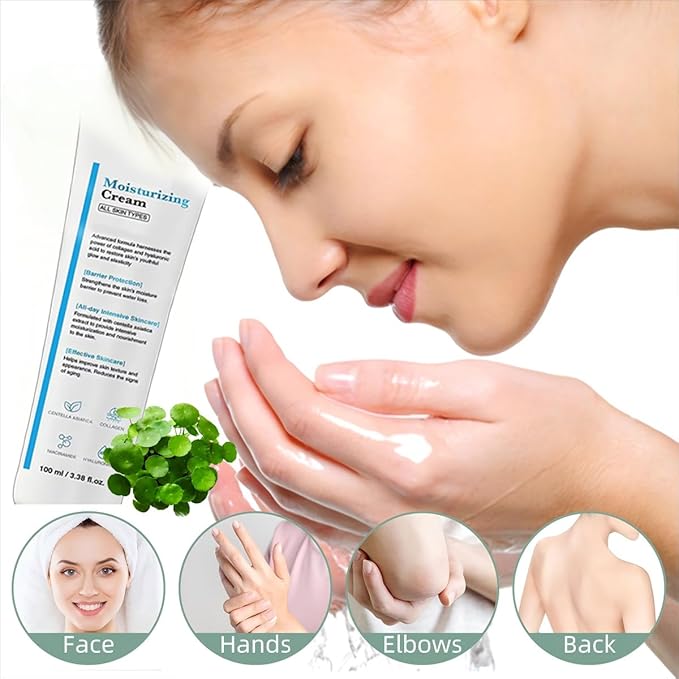 Youthful Moisturizing Face Cream with Collagen, Centella Asiatica, Hyaluronic Acid | Daily Face Moisturizer for All Skin Types | All-Day Hydration for Youthful Skin 100 ml/3.38 fl.oz. (1pcs)
