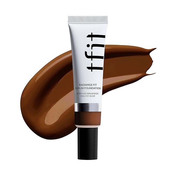 Radiance Fit Serum Foundation - Flawless Coverage, Dewy finish, Long-lasting Waterproof and sweatproof,Lightweight,Creamy Natural,1.05 Oz. (N11 Auburn, 1.05 Oz.)