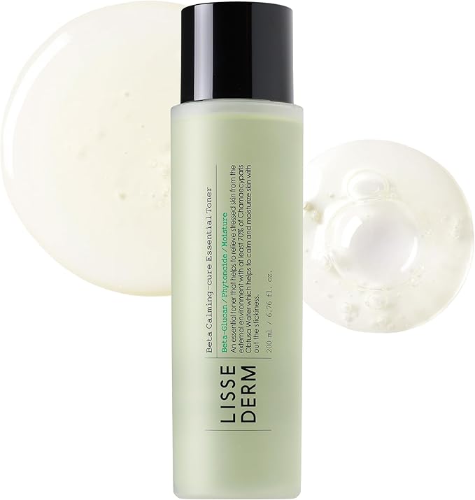 Beta Calming-Cure Essential Toner –70% Hinoki Cypress Water, Hydrating & Soothing Toner for Sensitive Skin, Lightweight Watery Texture, Clean Ingredients, Korean Skin Care, 200ml/6.76fl.oz.