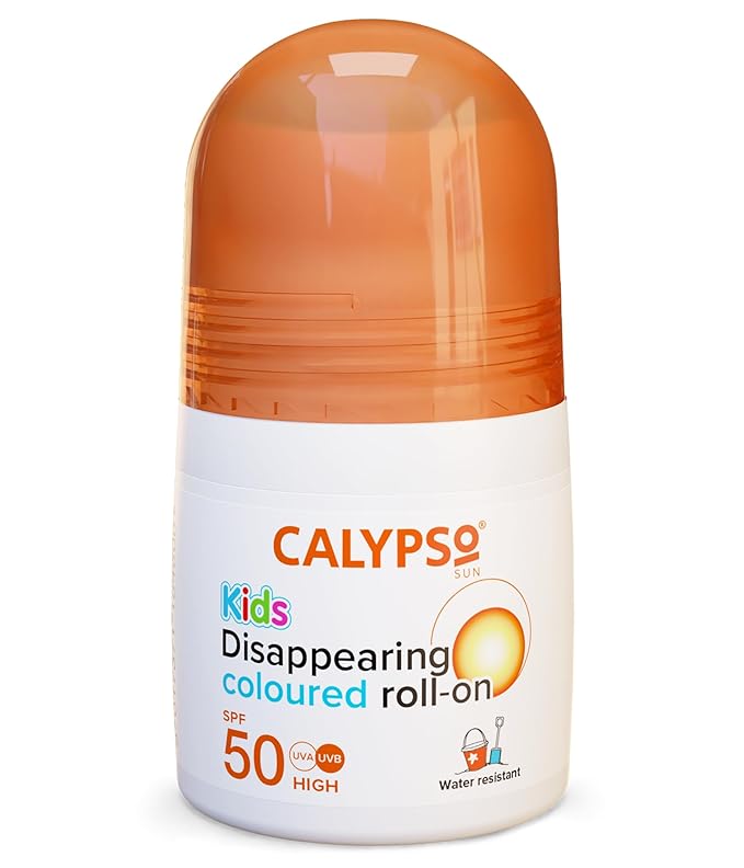 Calypso Kids Blue Roll On SPF50. Changes From Blue To White On Application. 50ml