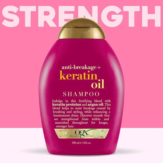 OGX Organix Anti-Breakage Keratin Oil Shampoo, 385ml (Pack of 2)