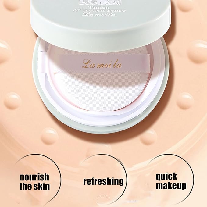 Air Cushion BB Cream Brightening Light Sense Concealer Moisturizing Smooth Face Base Makeup Long-Lasting Full Coverage Light Breathable Oil Control Moisturizing Delicate Not Dull Natural Color