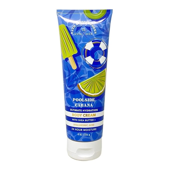 Bath & Body Works Ultimate Hydration Body Cream Gift Set For Women, 8 Fl Oz (Poolside Cabana)