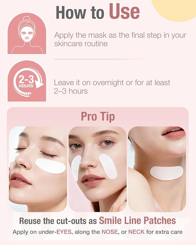 Bio-Collagen Hydrogel Sheet Mask, Overnight Face Mask for Radiant, Glowing Skin, Deep Hydrating & Firming, Pore Minimizing, Boosts Elasticity, Korean Skin Care, 35g x 5ea