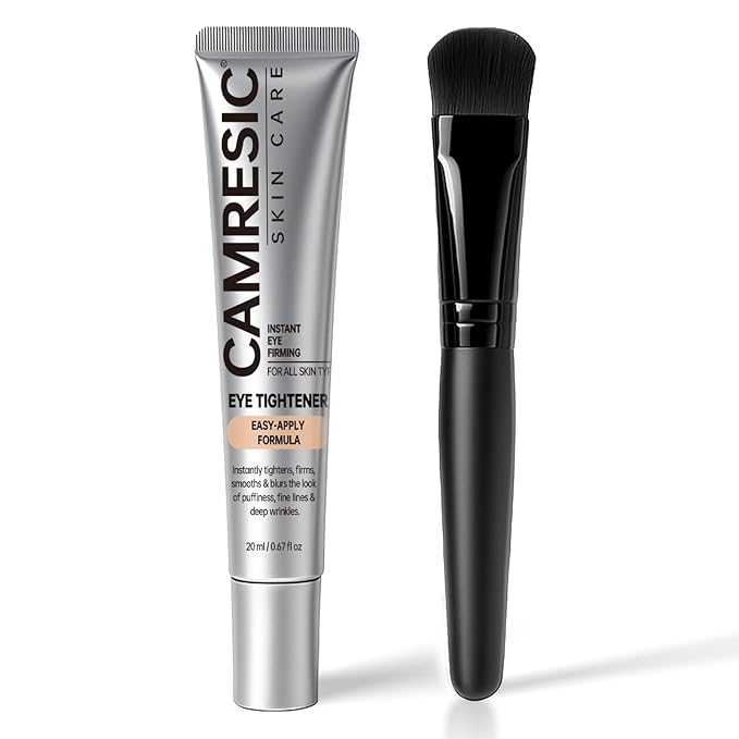 Instant Under Eye Tightener, Instant Firming Temporary Eye Tightener with Brush, Perfection Cream for Fine Lines, Wrinkles & Puffiness, Easy-Wear Formula for All Skin Types