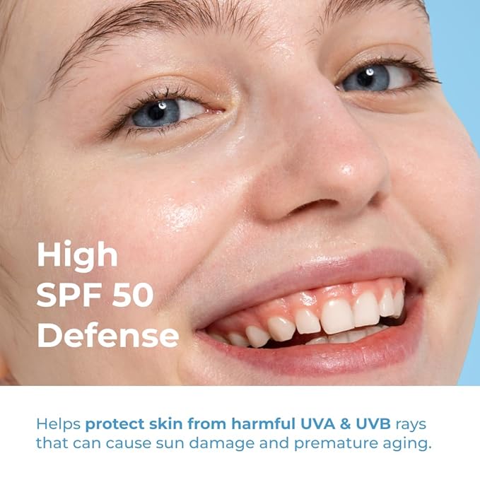 Puréel UV Clairé SPF 50 Sunscreen For Face – Clear & Invisible - No White Cast - Oil Free - Lightweight - Non-Sticky - UVA/UVB Protection For All Skin Types & Tone - 1.7 fl. oz