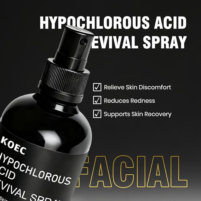 KOEC Hypochlorous Acid Revival Spray,Soothing & Purifying & Calming Face Toner & Cleanser for All Skin Types 100ml