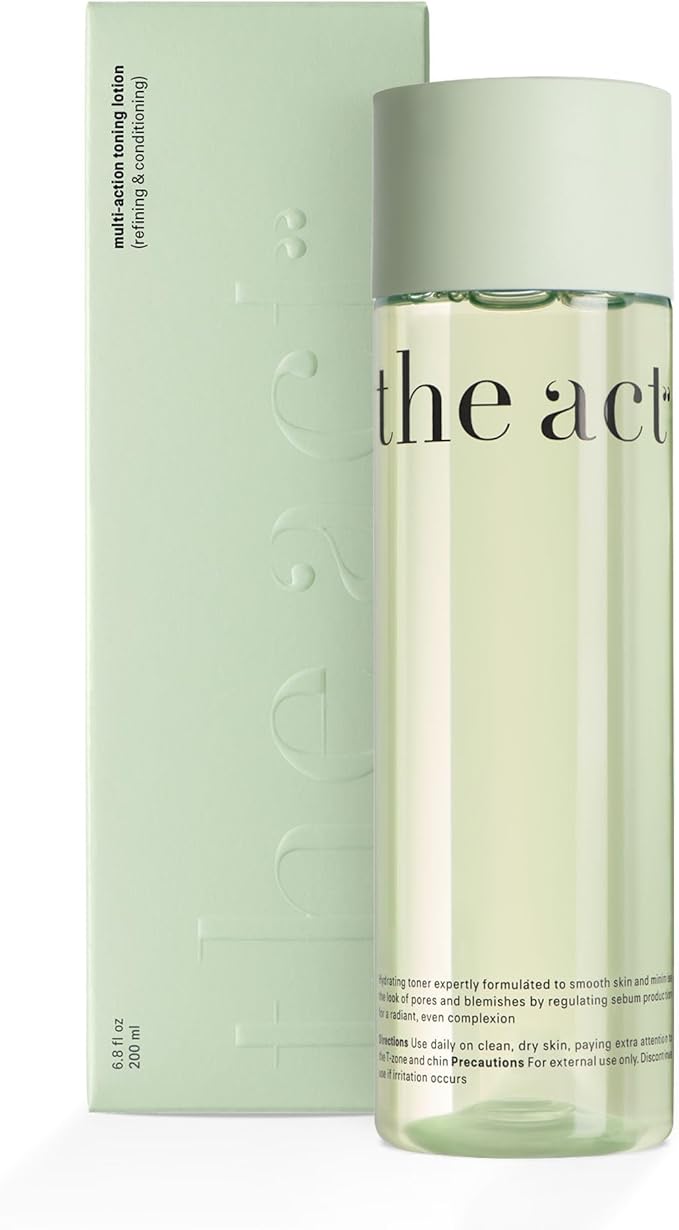 THE ACT Facial Toner for All Skin Types – Hydrating, Toning & Cleansing Toner for Face, All Types Skin, Pore Cleanser with Patented Pine Extract, Makeup Remover, Self & Skin Care Routine, 6.8 Fl Oz
