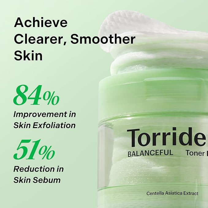 Torriden BALANCEFUL Toner Pad (60 Pads) | Daily Exfoliating Pads with PHA & LHA for Oily, Combo, and Sensitive Skin | 5D CICA, Panthenol