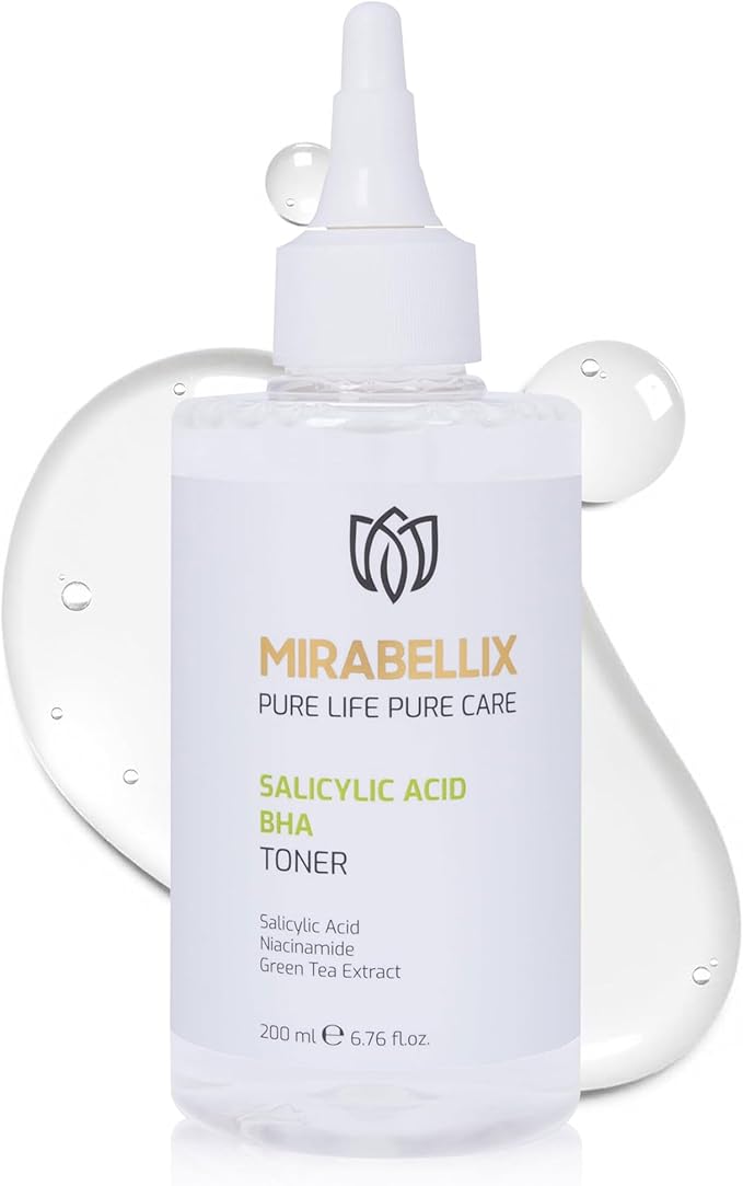 Salicylic Acid BHA Toner for Face – Niacinamide, Green Tea & Willow Bark | Acne & Blackhead Control Toner for Oily, Acne-Prone Skin | Pore Cleansing, Sebum Balance, Even Skin Tone | 6.76 fl. oz