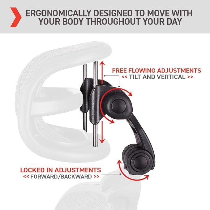 Engineered Now The Original Headrest for The Herman Miller Aeron Chair (H3 for Classic, Carbon)