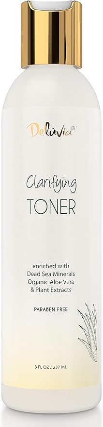 Deluvia Clarifying Toner for Face, Hydrating Face Toner for Sensitive, Dry, Aging Skin. Facial Toner & Pore Cleanser for Face, Alcohol Free Toner, Face Toner for Women & Men. Skincare Hydrating Toner.
