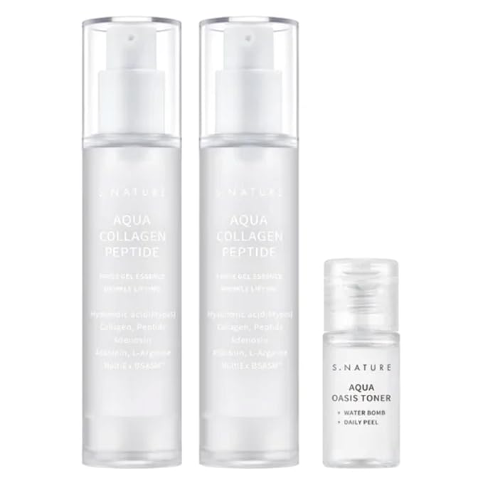 Aqua Collagen Peptide Gel Essence Duo (50ml x 2) + Mini Toner