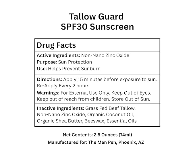 The Men Pen | Tallow Guard SPF 30 Sunscreen Stick (2 Pack)