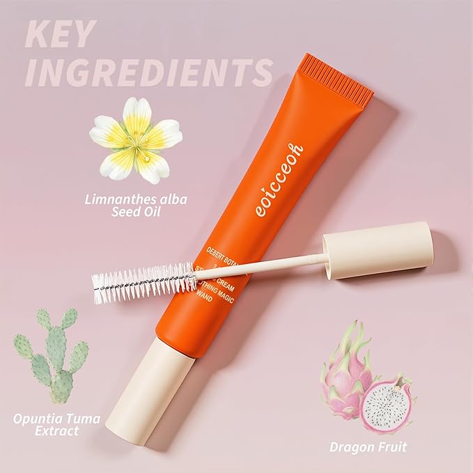 Flyaway Taming Wand & 3-in-1 Hair Cactus Fruit Styling Cream – Tame Flyaways, Smooth Frizz, Sleek Finish, Edge Styling, Lightweight, Travel Size Styling Stick, 0.6 oz, 2-Pack