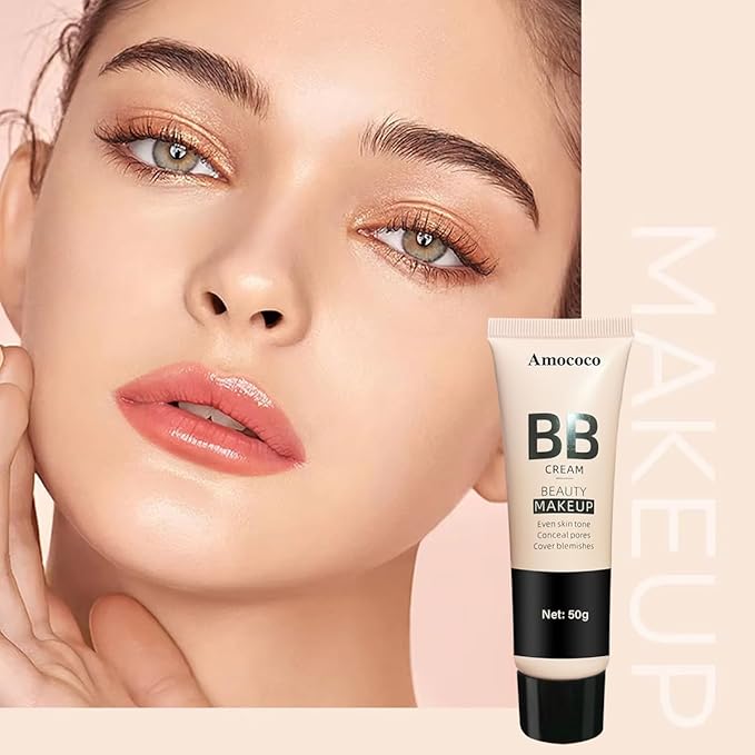 BB Cream, Long-Lasting Natural Beauty Makeup, 50g, 18-Hour Wear, Even Skin Tone & Pore Concealing (Wheat)