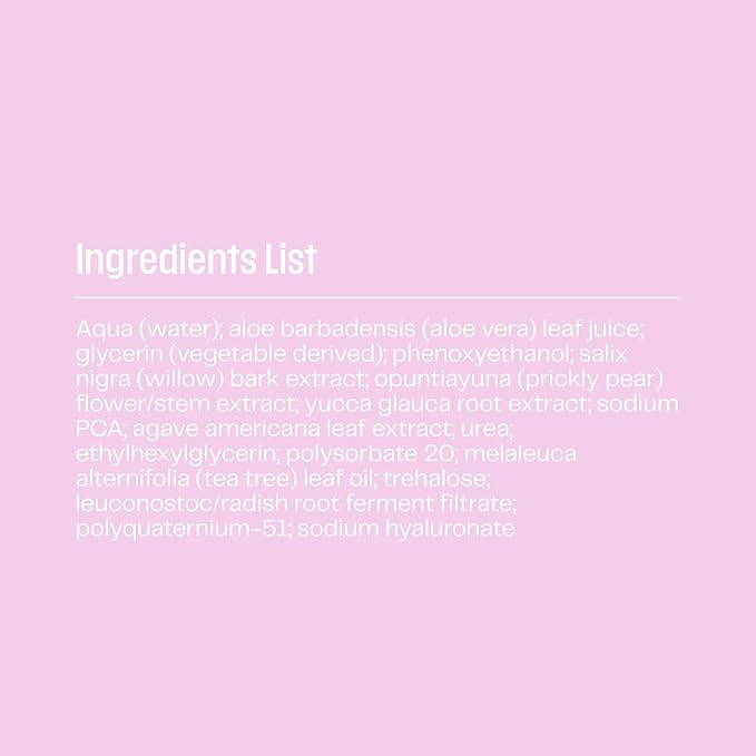 Surface Hydrating Face Toner with Hyaluronic Acid, Willow Bark, Tea Tree, Prickly Pear and Aloe – 2-in-1 Toner and Finishing Glaze for Dewy, Glazed Skin – Spiked Tonic – 4 oz