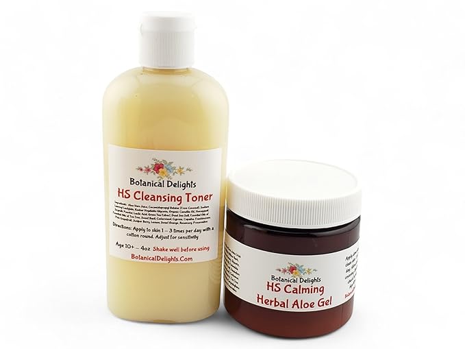 Hidradenitis Suppurativa Cleansing Toner and Calming Herbal Aloe Gel - Designed specifically to soothe HS flare-ups - Allows the toxins inside to drain and nourishes the skin